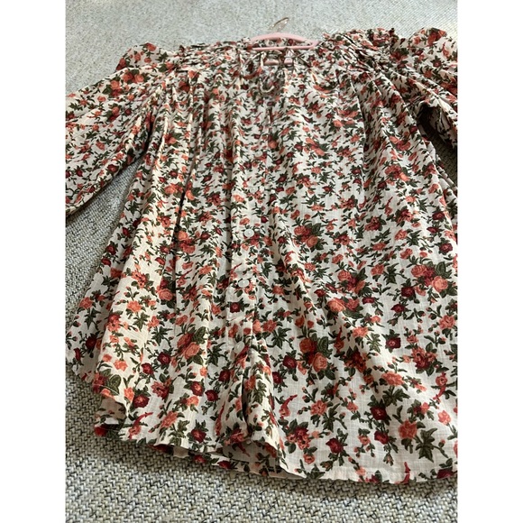 Free People Meant To Be Floral Cotton Blouse XL EUC - Picture 9 of 15